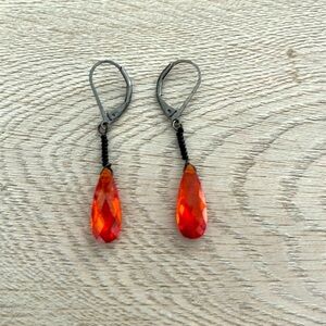 Vintage Crystal Teardrop Earrings